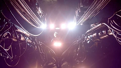 A big boer is digging a mine Stock Footage 72647965