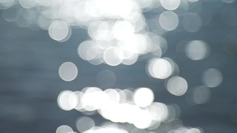 Big Bokeh Balls from the River Stock Footage 95834456