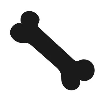 Big bone. Dog bone outline icon. Theme for dogs and other animals. Vector Ill Stock Illustration
