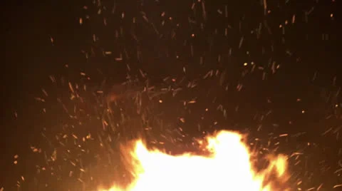 Big Bonfire Flames Stock Footage 22951304