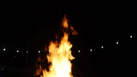 Big bonfire slo mo Stock Footage 166628063