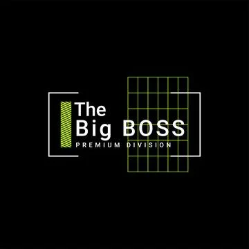 The big boss writing, suitable for screen printing t-shirts, clothes, jackets Stock Illustration