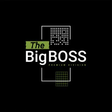 The big boss writing, suitable for screen printing t-shirts, clothes, jackets Stock Illustration