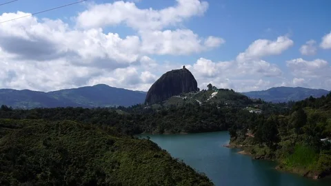 Big Boulder In Scenic Landscape [Timelapse] Stock Footage 88314036