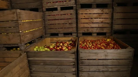 Big box of apples Stock Footage 59906471