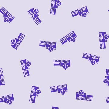 Big box store shop glyph seamless pattern Ilustración de archivo