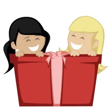 Big box surprise Stock Illustration