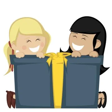 Big box surprise Stock Illustration