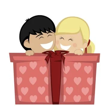 Big box surprise Stock Illustration