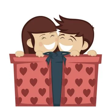 Big box surprise Stock Illustration