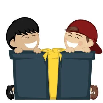 Big box surprise Stock Illustration