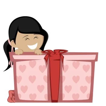Big box surprise Stock Illustration