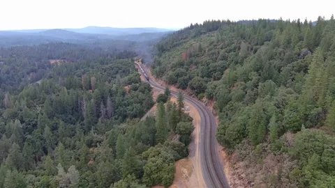 Big Boy Train At Cape Horn California 0045 Stock Footage 284778253