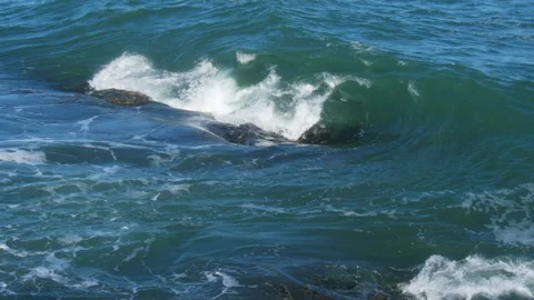 Big breaking wave on the Atlantic coast of Ireland Stock Footage 167229463