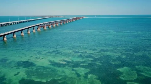 Big bridge in the bay Stock Footage 90055496