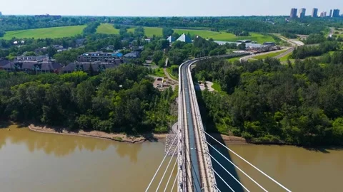 The Big Bridge from a flying height Stock Footage 305200959