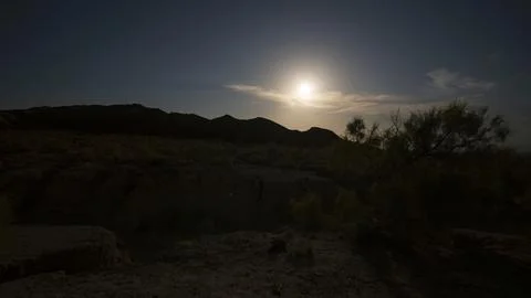 Big bright moon on the background of clouds Fotos Stock