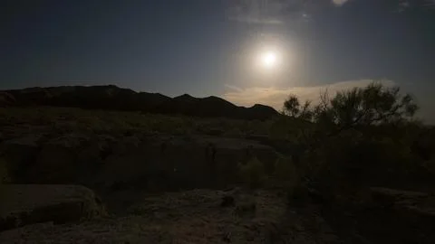 Big bright moon on the background of clouds Fotos Stock