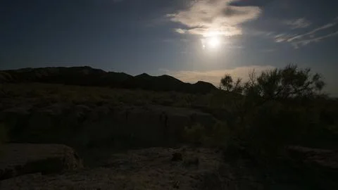 Big bright moon on the background of clouds Fotos Stock