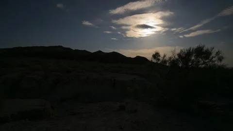 Big bright moon on the background of clouds Fotos Stock
