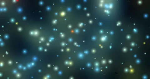 Big bright Stars Moving on outer Space. Shinny Stars field galaxy nebula in 動画素材 276842250