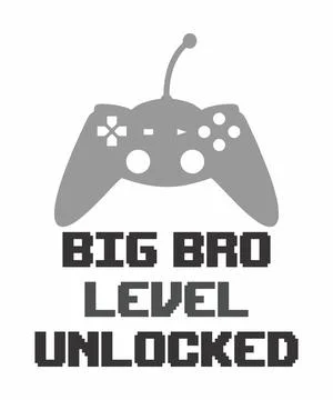 Big bro level unlocked Stock Illustration