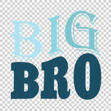 Big Bro The Words In Two Lines stacked serif letters sans Stock Illustration