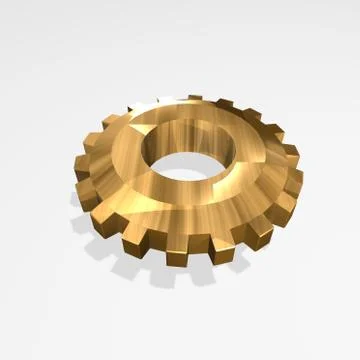 Big bronze gear Stock Illustration