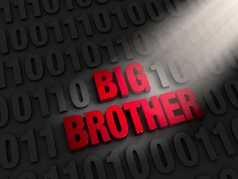Big brother in the computer code Stock-Illustration