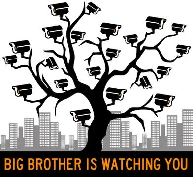 Big brother control Stock Illustration