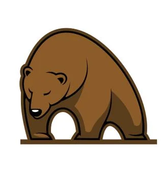 Big brown bear mascot Stock Illustration