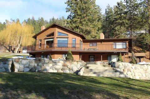 Big brown house Stock Photos