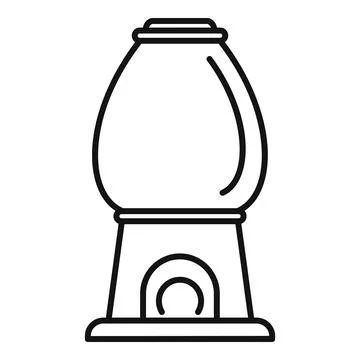 Big bubble gum machine drawing for food industry Illustrazione stock