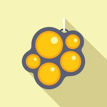 Big bubble pop it icon flat vector. Antistress toy Illustrazione stock