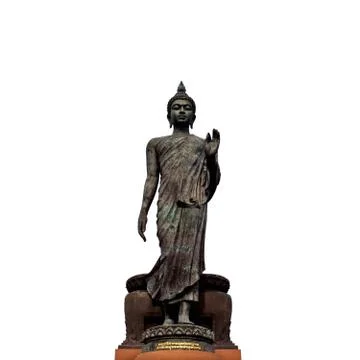 Big Buddha image isolate on white background Stock Photos
