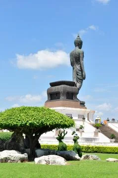 Big buddha image at phutthamonthon Stock Photos