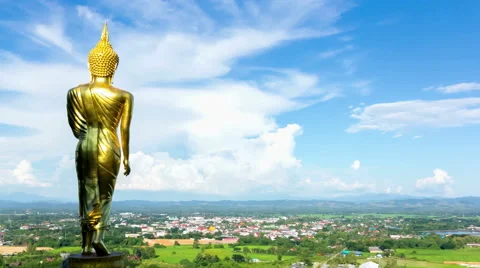 Big buddha statue Stock Footage 46799591