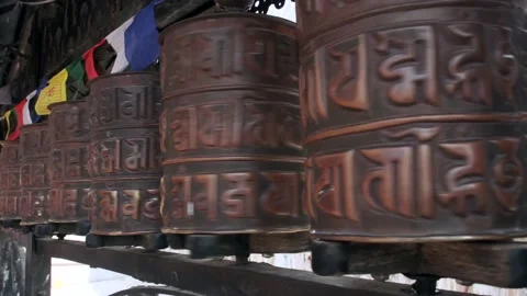 Big Buddha statue in Nepal Stock Footage 144863489