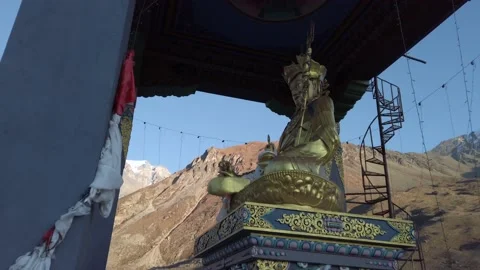 Big Buddha statue in Nepal Stock Footage 144863665