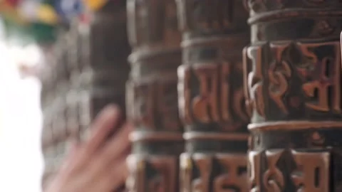 Big Buddha statue in Nepal Stock Footage 144863916