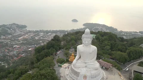 Big Buddha statue at sunset in Phuket, Thailand. Stockbeeldmateriaal 270246734