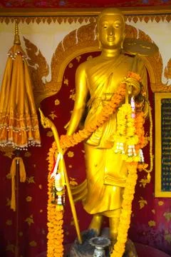 Big Buddha statue at Wat Phra Yai temple on Koh Samui, Thailand Stock Photos