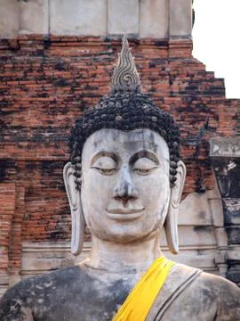 Big buddha statue's close-up Stock Photos