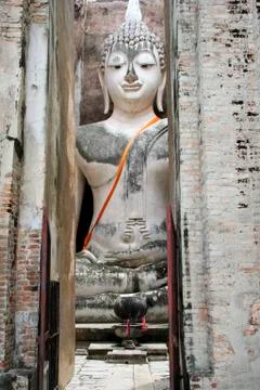 Big buddha sukothai Stock Photos