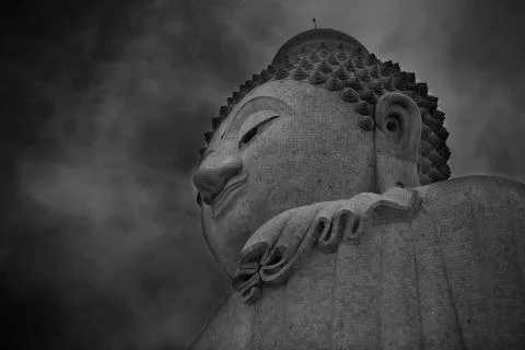 Big Buddha under the clouds  Stock Photos