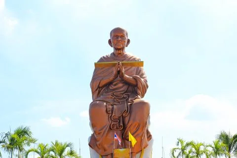 A big buddha in wat bot temple ,pathum thani , thailand. Stock Photos