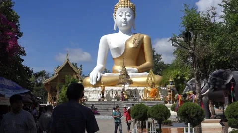 Big budha statue Stock Footage 43672054
