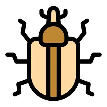 Big bug showing its six legs and two antennae Stock Illustration