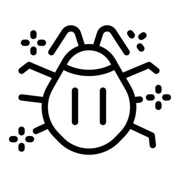 Big bug spreading virus detected by antivirus software Stock-Illustration