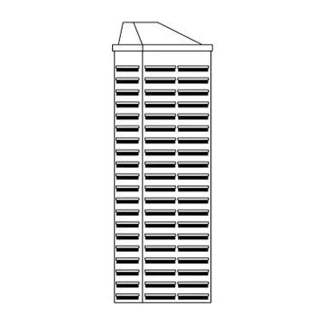 Big building icon image, flat design Ilustración de archivo